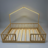 Giường Gỗ Tự Nhiên Kiểu Nhà Cho Bé – Thiết Kế Montessori An Toàn, Tinh Tế