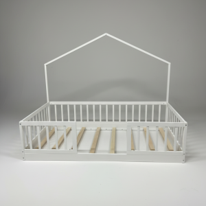 Giường Montessori Trẻ Em Khung Nhà Màu Trắng