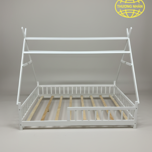 Giường Trẻ Em Khung Lều Montessori Màu Trắng
